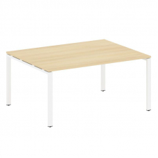 Metal System Переговорный стол (1 столешница) на П-образном м/к БП.ПРГ-1.4 Акация Лорка/Металл Белый