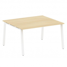 Metal System Переговорный стол (1 столешница) на А-образном м/к БА.ПРГ-1.3 Акация Лорка/Металл Белый