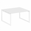 Metal System Quattro Переговорный стол (1 столешница) на О-образном м/к 50БО.ПРГ-1.3 Белый/Металл Бе