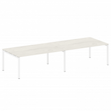 Metal System Quattro Переговорный стол (2 столешницы) на П-образном м/к 50БП.ПРГ-2.5 Дуб Наварра/Мет