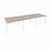 Onix Стол переговорный O.MP-PRG-3.1 Дуб Аттик/Металл Белый 2940*980*750