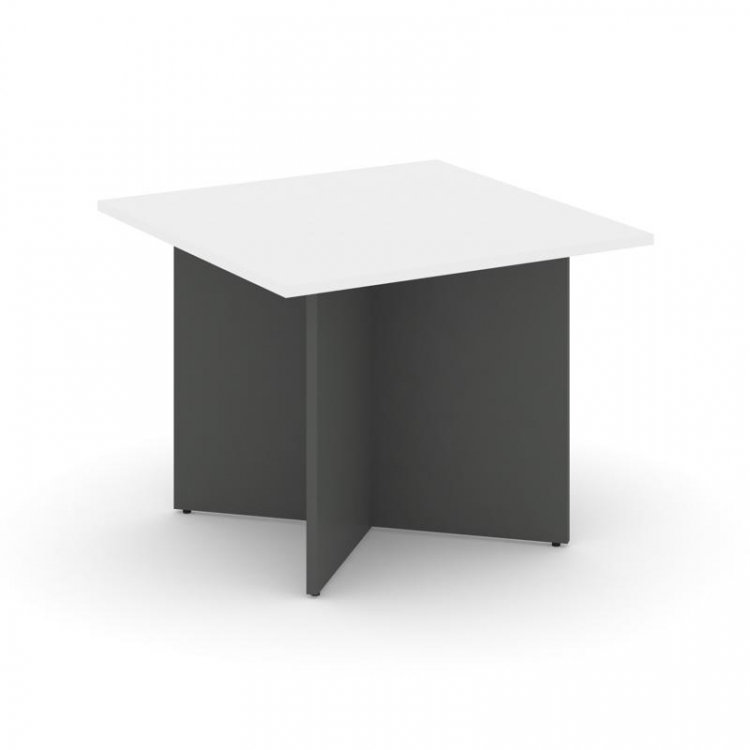 Style Project Стол переговорный квадрат. SN-D.SPRG-003 Белый/Антрацит 980*980*750