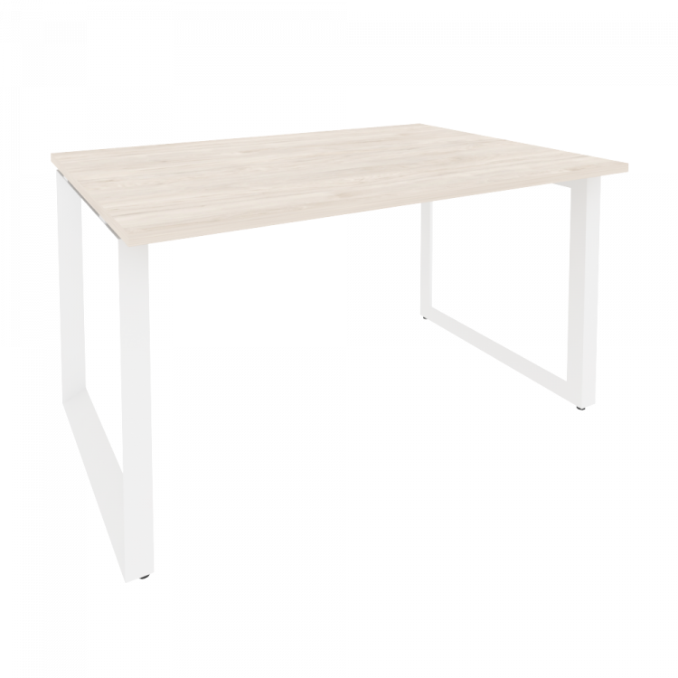 Onix Стол переговорный O.MO-PRG-1.3 Денвер Светлый/Металл Белый 1380*980*750