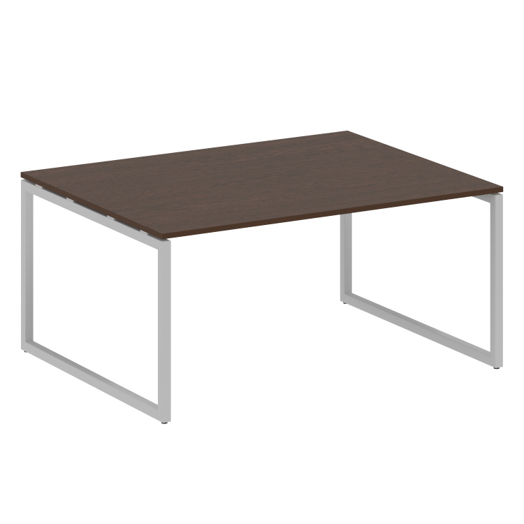 Metal System Quattro Перег. стол (1 столешница) на О-образном м/к 40БО.ПРГ-1.4 Венге Цаво/Металл Сер