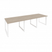 Onix Стол переговорный O.MO-PRG-3.1 Дуб Аттик/Металл Белый 2940*980*750