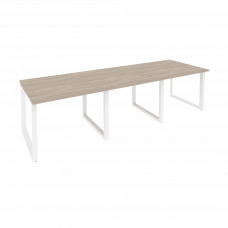 Onix Стол переговорный O.MO-PRG-3.1 Дуб Аттик/Металл Белый 2940*980*750