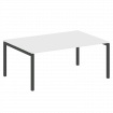 Metal System Quattro Переговорный стол (1 столешница) на П-образном м/к 50БП.ПРГ-1.5 Белый/Металл Ан