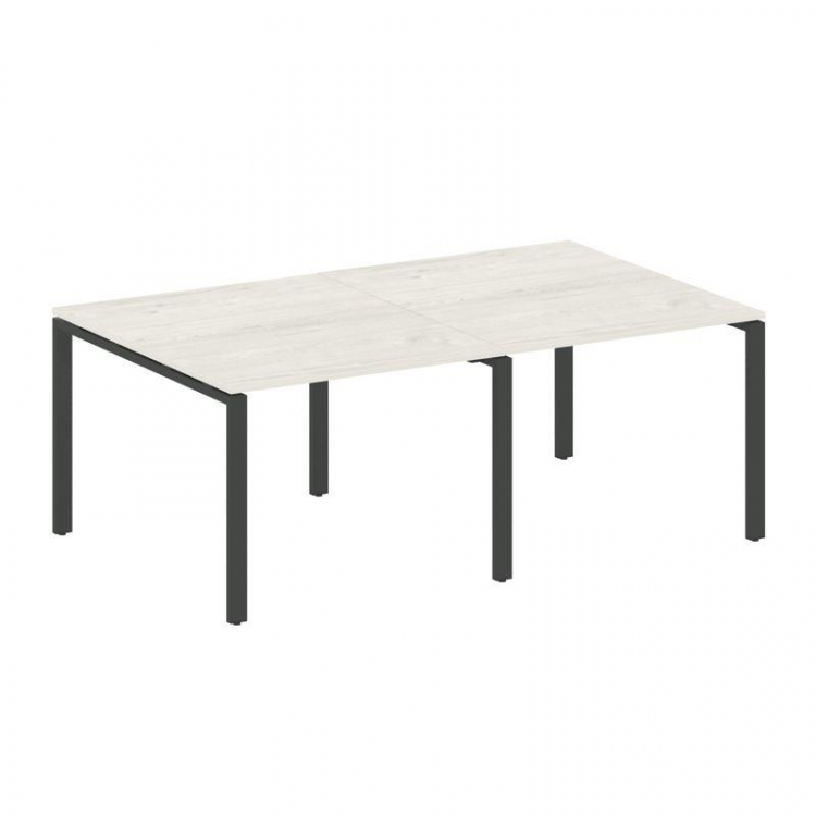 Metal System Переговорный стол (2 столешницы) на П-образном м/к БП.ПРГ-2.1 Дуб Наварра/Металл Антрац