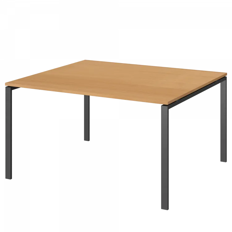 Стол переговорный на металлокаркасе АМП-003.123 Ольха/Антрацит 1400x1236x760 Арго-М