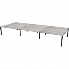 Стол переговорный на металлокаркасе НТМП.П-140.11.3 Лиственница/Антрацит 4200x1100x750 Аргентум-МП