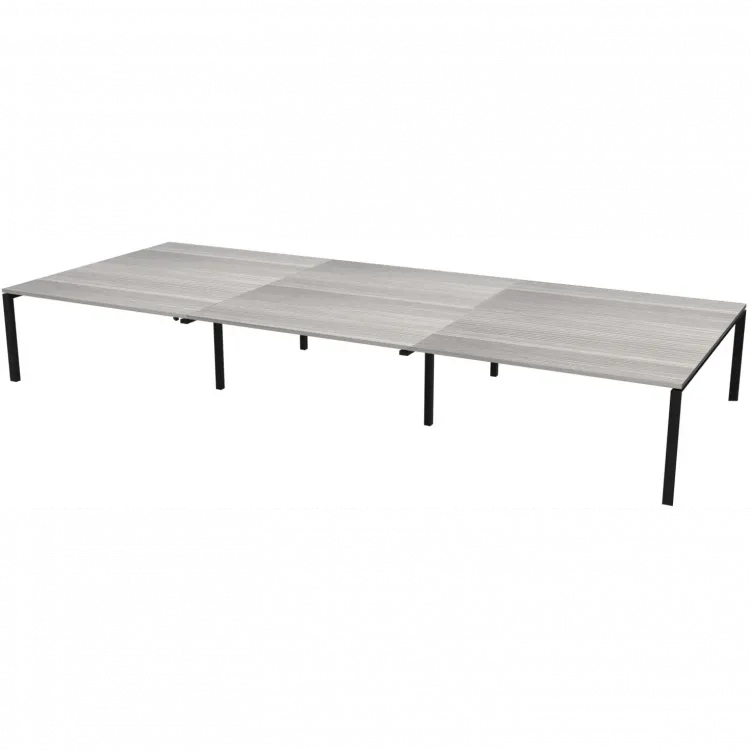 Стол переговорный на металлокаркасе НТМП.П-140.11.3 Лиственница/Антрацит 4200x1100x750 Аргентум-МП