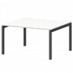Стол переговорный на металлокаркасе СМСП-П-14.123.Пр50 Белый/Антрацит 1400x1236x750 Смарт