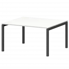 Стол переговорный на металлокаркасе СМСП-П-14.123.Пр50 Белый/Антрацит 1400x1236x750 Смарт
