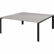 Стол переговорный на металлокаркасе НТМП.П-120.11 Лиственница/Антрацит 1200x1100x750 Аргентум-МП