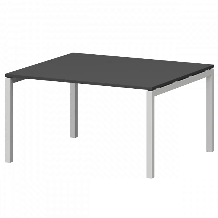 Стол переговорный на металлокаркасе СМСП-П-14.123.Пр50 Графит/Белый 1400x1236x750 Смарт