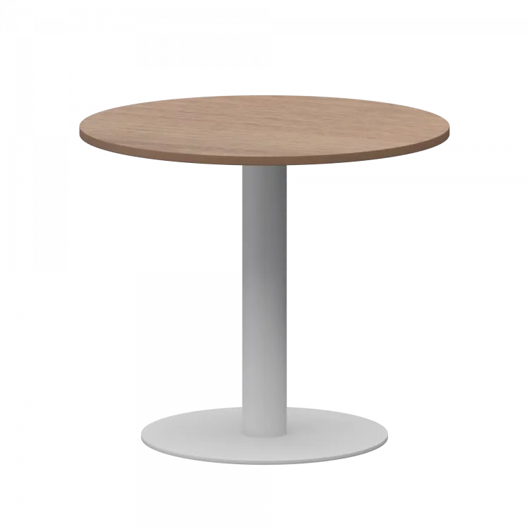 Стол круглый АМ-Д90 Орех/Белый 900x900x760 Арго-М