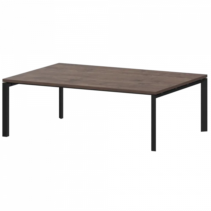 Стол переговорный на металлокаркасе КТМ-14.14.38 Дуб апрель/Черный 1400x1400x750 Акцент