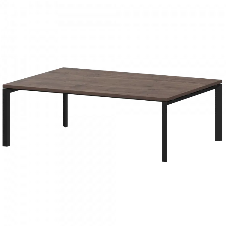 Стол переговорный на металлокаркасе КТМ-14.14.38 Дуб апрель/Черный 1400x1400x750 Акцент