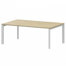 Стол переговорный на металлокаркасе НТМП.П.200.11 Баттл Рок/Белый 2000x1100x750 Аргентум-МП
