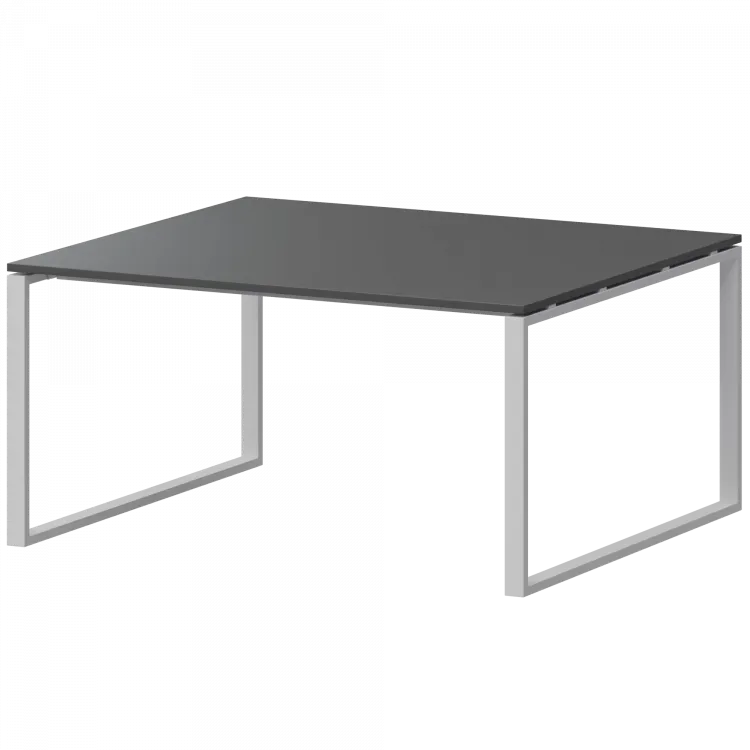 Стол переговорный на металлокаркасе АМП.О-003.123 Антрацит/Белый 1400x1236x760 Арго-М