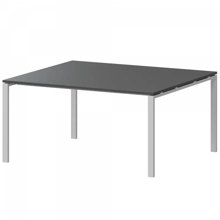 Стол переговорный на металлокаркасе АМП-003.123 Антрацит/Белый 1400x1236x760 Арго-М
