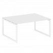 Metal System Quattro Переговорный стол (1 столешница) на О-образном м/к 50БО.ПРГ-1.4 Белый/Металл Бе
