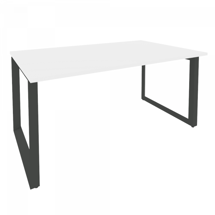 Onix Стол переговорный O.MO-PRG-1.4 Белый Бриллиант/Металл Антрацит 1580*980*750