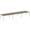 Metal System Quattro Переговорный стол (3 столешницы) на П-оразном м/к 50БП.ПРГ-3.5 Вяз Благородный/