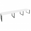 Onix Стол переговорный O.MO-PRG-3.4 Белый Бриллиант/Металл Антрацит 4740*980*750