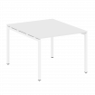 Metal System Quattro Переговорный стол (1 столешница) на П-образном м/к 40БП.ПРГ-1.1 Белый/Металл Бе