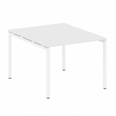 Metal System Quattro Переговорный стол (1 столешница) на П-образном м/к 40БП.ПРГ-1.1 Белый/Металл Бе