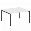 Metal System Quattro Переговорный стол (1 столешница) на П-образном м/к 40БП.ПРГ-1.3 Белый/Металл Ан