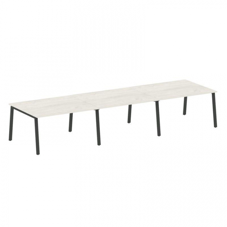 Metal System Переговорный стол (3 столешницы) на А-образном м/к БА.ПРГ-3.3 Дуб Наварра/Металл Антрац