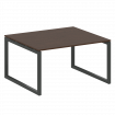 Metal System Quattro Переговорный стол (1 столешница) на О-образном м/к 50БО.ПРГ-1.3 Венге Цаво/Мета