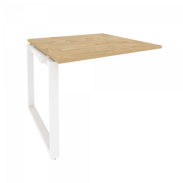 Onix Проходной наборный элемент переговорного стола O.MO-NPRG-1 Тиквуд Светлый/Металл Белый 980*980*