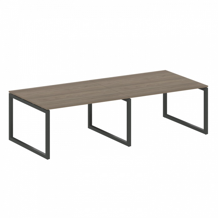 Metal System Quattro Переговорный стол (2 столешницы) на О-образном м/к 50БО.ПРГ-2.3 Вяз Благородный