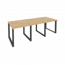 Onix Стол переговорный O.MO-PRG-3.0 Тиквуд Светлый/Металл Антрацит 2340*980*750