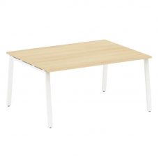 Metal System Переговорный стол (1 столешница) на А-образном м/к БА.ПРГ-1.4 Акация Лорка/Металл Белый