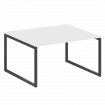 Metal System Quattro Перег. стол (1 столешница) на О-образном м/к 40БО.ПРГ-1.3 Белый/Металл Антрацит