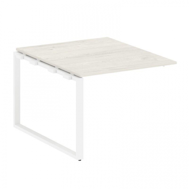 Metal System Проходной элемент перег. стола на О-образном м/к БО.ППРГ-1 Дуб Наварра/Металл Белый 100