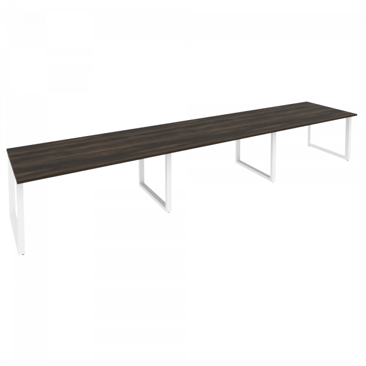 Onix Стол переговорный O.MO-PRG-3.4 Дуб Мали/Металл Белый 4740*980*750