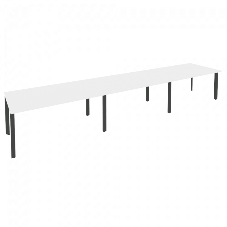 Onix Стол переговорный O.MP-PRG-3.4 Белый Бриллиант/Металл Антрацит 4740*980*750