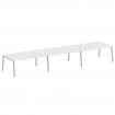 Metal System Переговорный стол (3 столешницы) на А-образном м/к БА.ПРГ-3.5 Белый/Металл Серый 5400*1