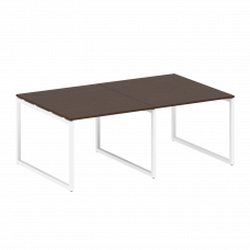 Metal System Quattro Перег. стол (2 столешницы) на О-образном м/к 40БО.ПРГ-2.1 Венге Цаво/Металл Бел