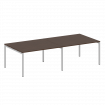 Metal System Quattro Переговорный стол (2 столешницы) на П-образном м/к 40БП.ПРГ-2.3 Венге Цаво/Мета