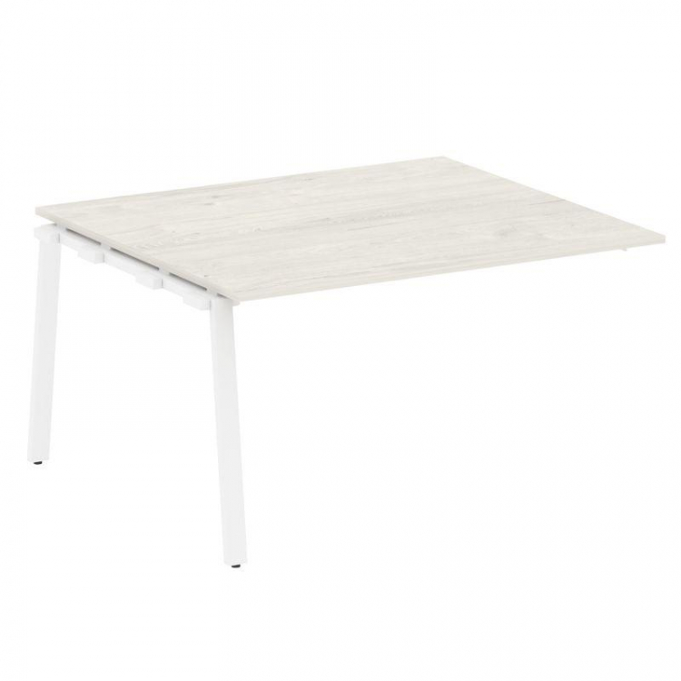 Metal System Проходной элемент перег. стола на А-образном м/к БА.ППРГ-3 Дуб Наварра/Металл Белый 140