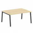 Metal System Переговорный стол (1 столешница) на А-образном м/к БА.ПРГ-1.4 Акация Лорка/Металл Антра
