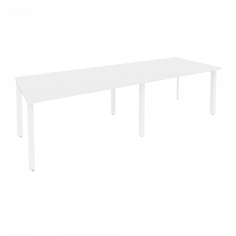 Onix Стол переговорный O.MP-PRG-2.3 Белый Бриллиант/Металл Белый 2760*980*750