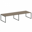 Metal System Quattro Перег. стол (2 столешницы) на О-образном м/к 40БО.ПРГ-2.5 Вяз Благородный/Метал