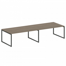 Metal System Quattro Перег. стол (2 столешницы) на О-образном м/к 40БО.ПРГ-2.5 Вяз Благородный/Метал